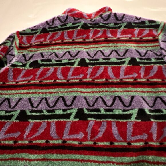 Vintage Tsunami Half Zip Fleece Sweater Aztec Pattern Hiking Men's Size L Toggle - Picture 13 of 14